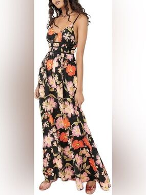 Free people wisteria floral maxi dress